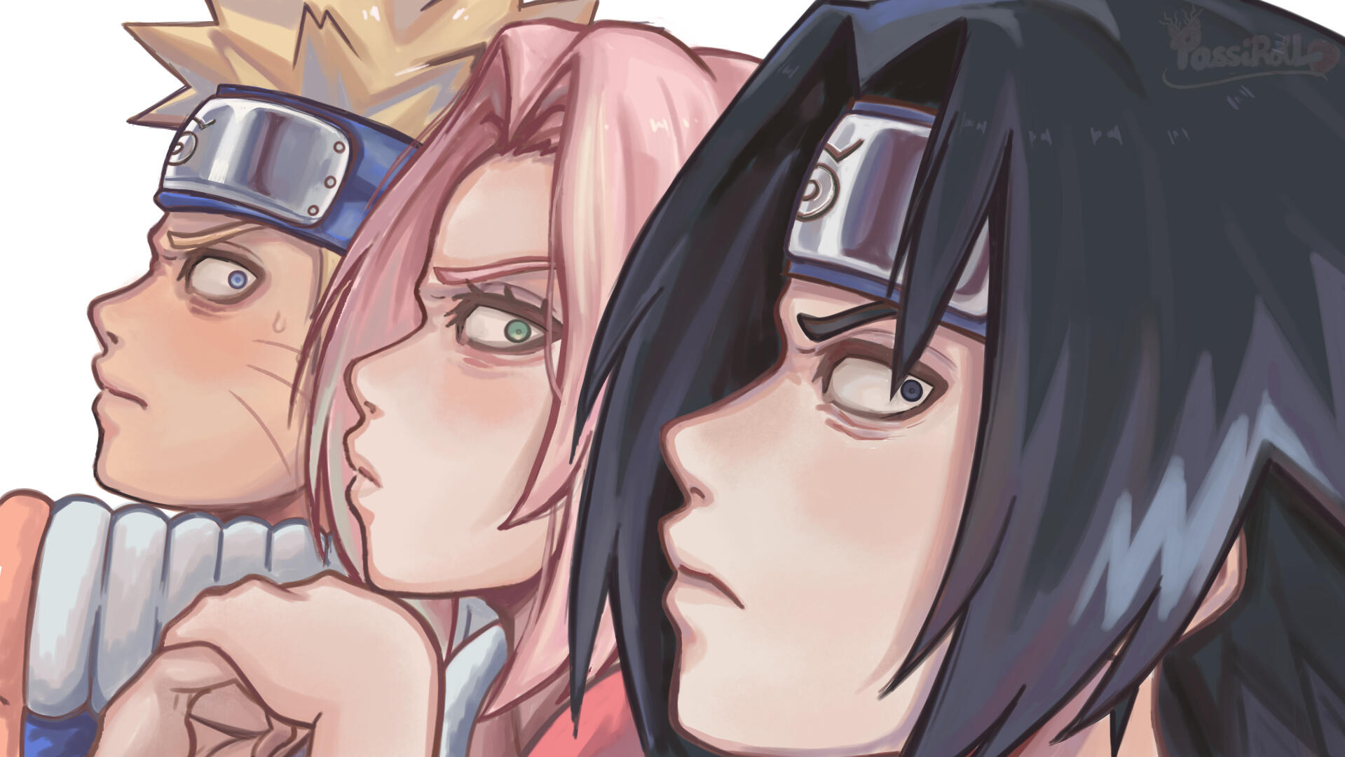 Naruto, Sakura, Sasuke Filler Scene Redraw